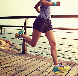 runner on boardwalk