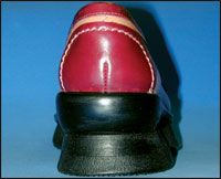 Heel and sole elevation with flares.